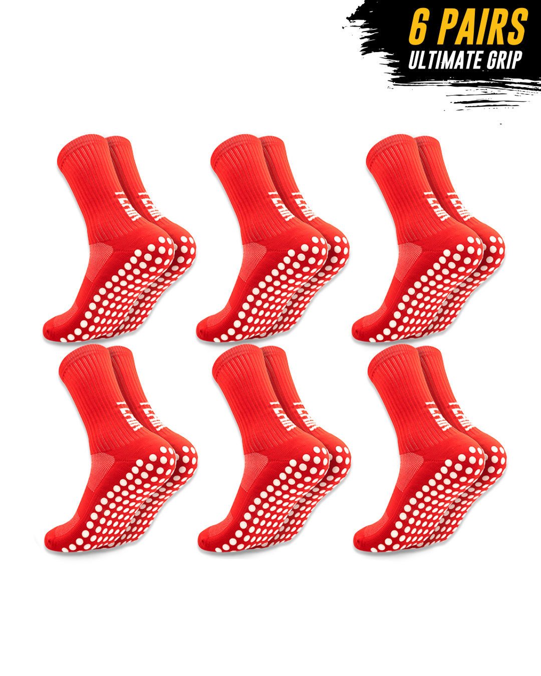 6-Pack - Pro Grip Socks